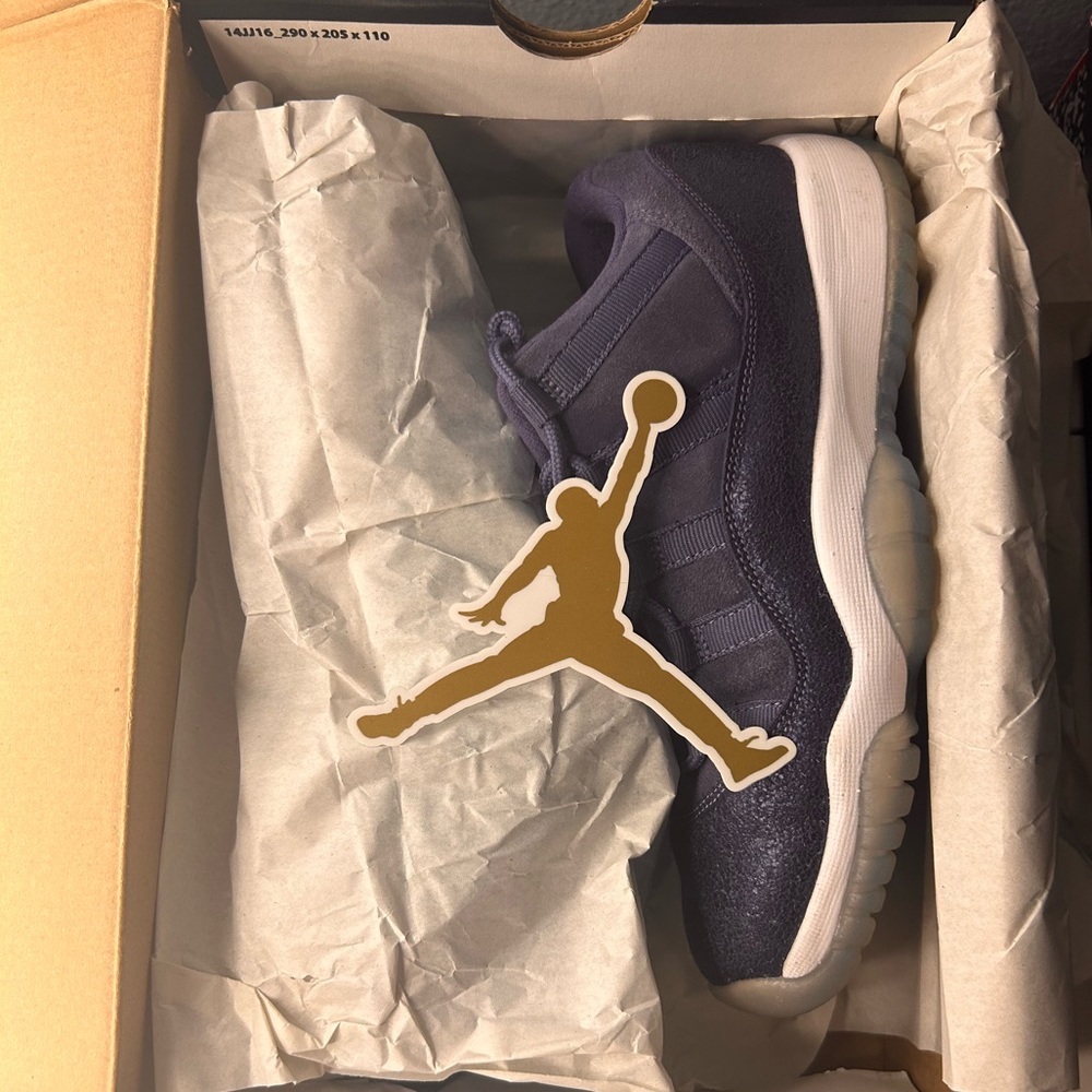 Blue low top Jordan 11